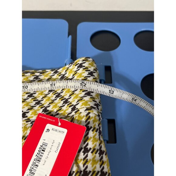 SPANX The Perfect Pant Kick Flare Houndstooth New Yellow/Black size XSmall - Picture 13 of 16